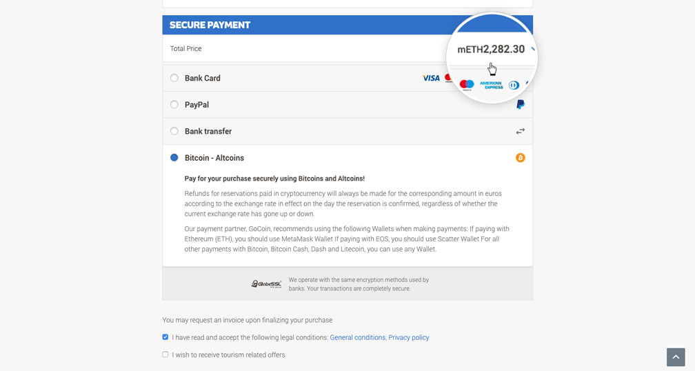 where you can pay with ethereum
